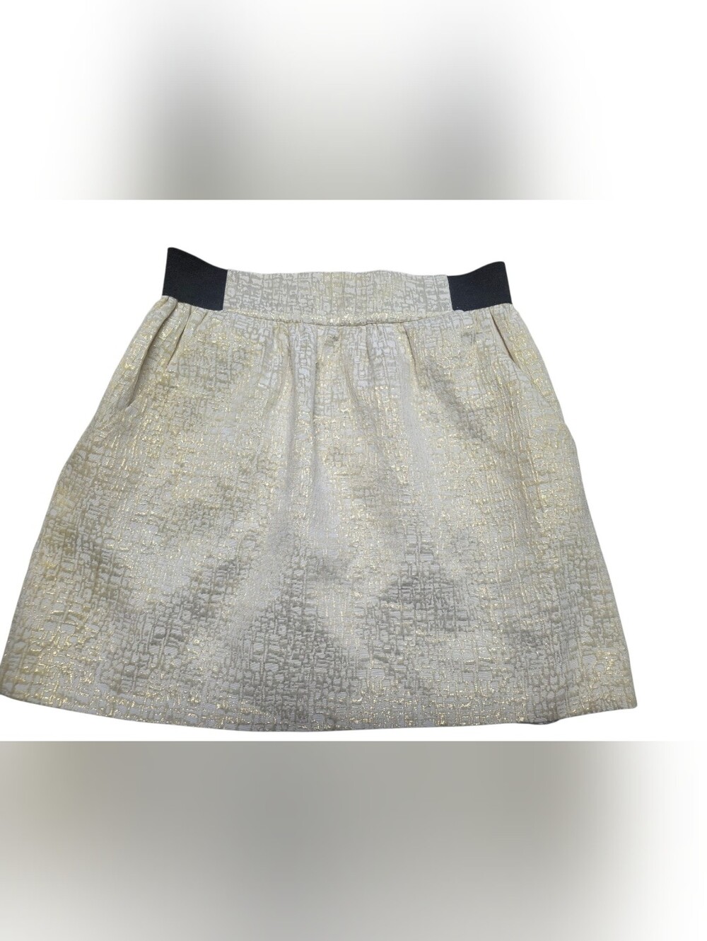 Charlotte Russe Metallic Gold Mini Skirt Size Small